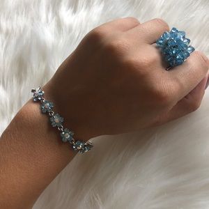 “Oh so blue” super sparkle jewelry set 💎